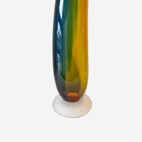 Kelp Spire Green/Yellow/Blue 3 Detail View - Petroff Gallery - Glass Art
