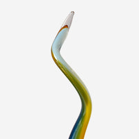 Kelp Spire Green/Yellow/Blue 3 Detail View - Petroff Gallery - Glass Art