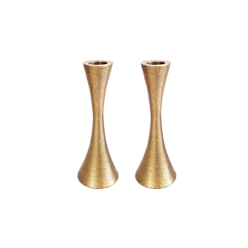 Mini Handmade Brass Candlesticks - Petroff Gallery - Judaica