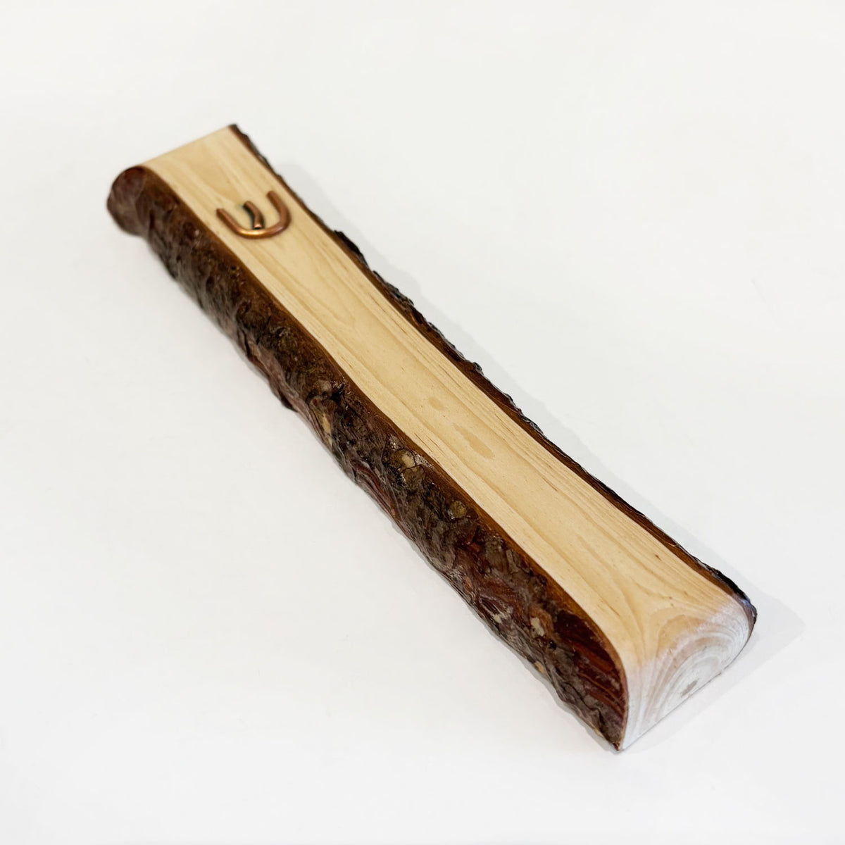 Pine Wood Mezuzah 1 - Petroff Gallery - Judaica