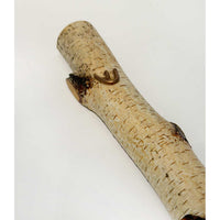 Birch Wood Mezuzah 2 Detail View - Petroff Gallery - Judaica