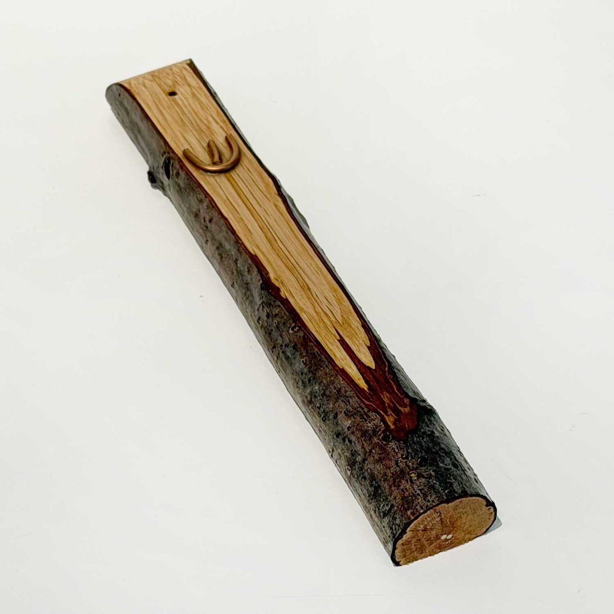 Oak Wood Mezuzah 1 - Petroff Gallery - Judaica