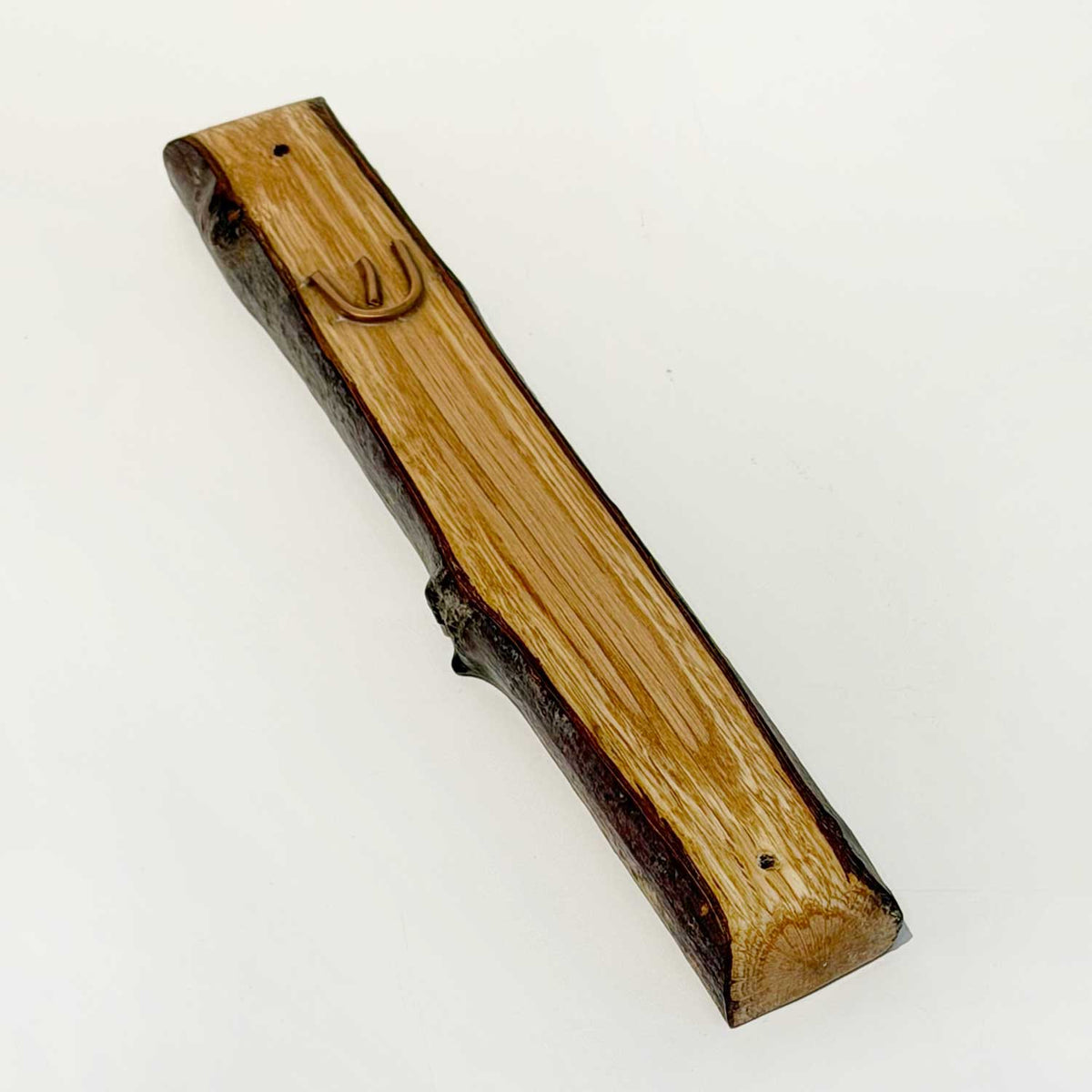 Oak Wood Mezuzah 2 - Petroff Gallery - Judaica