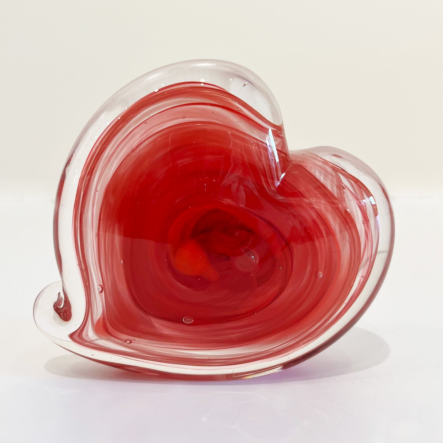 Taygan Appleton - Red Swirl Heart, 3" x 3.5" x 1.5"