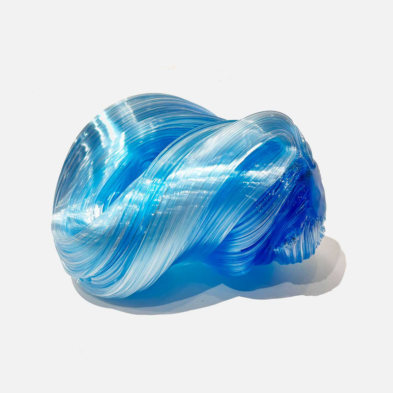 Silk Knot Aqua 1 - Petroff Gallery - Glass Art