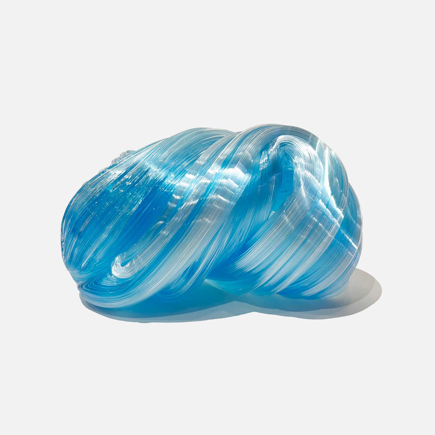 Silk Knot Aqua 2 - Petroff Gallery - Glass Art