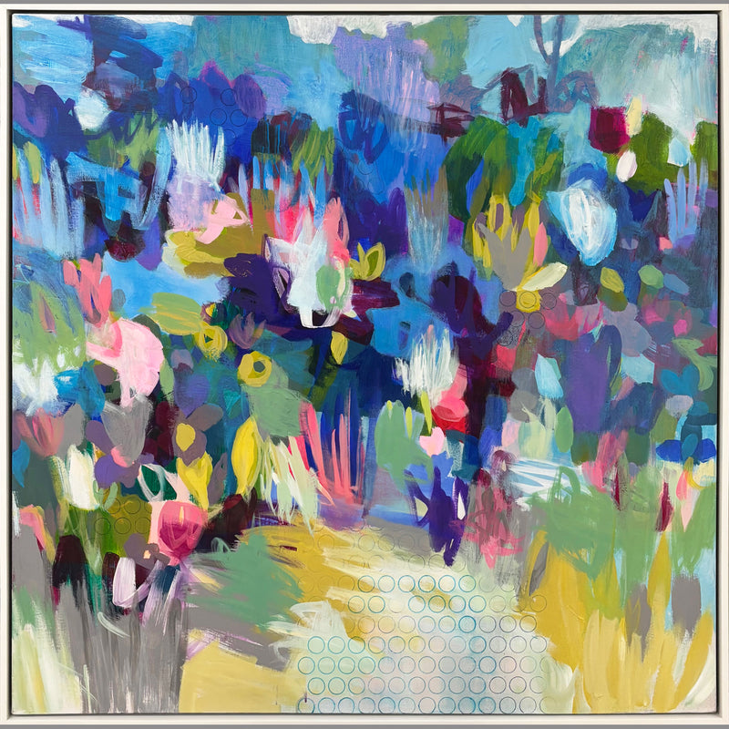 Cartwheels in Flowers 48" x 48" - Petroff Gallery - Painting