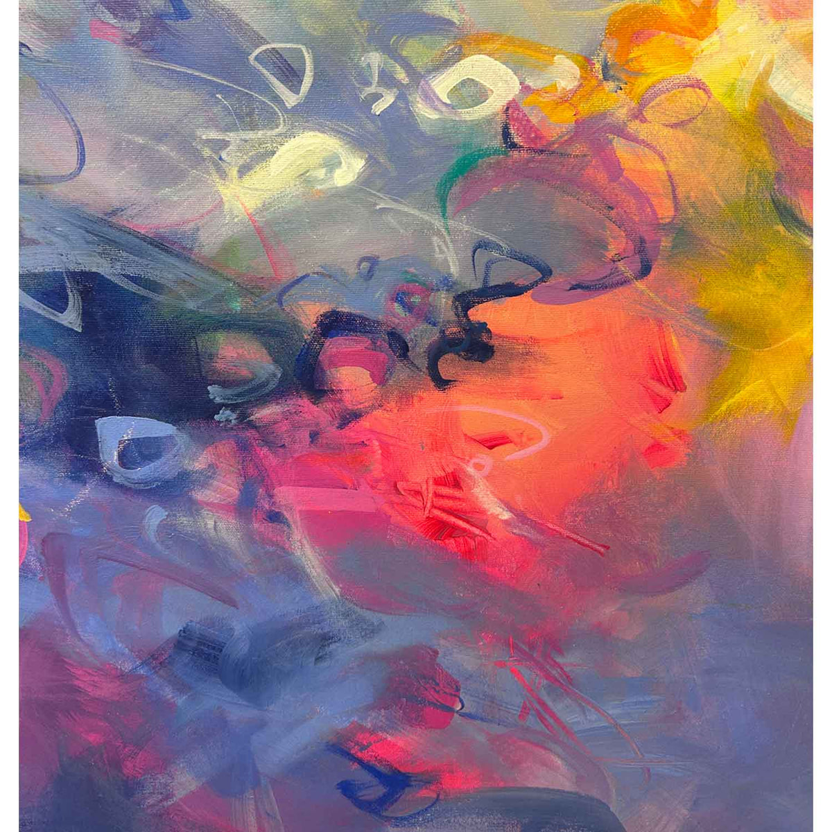 Catch the Sun 36" x 60" Detail View - Petroff Gallery - Painting