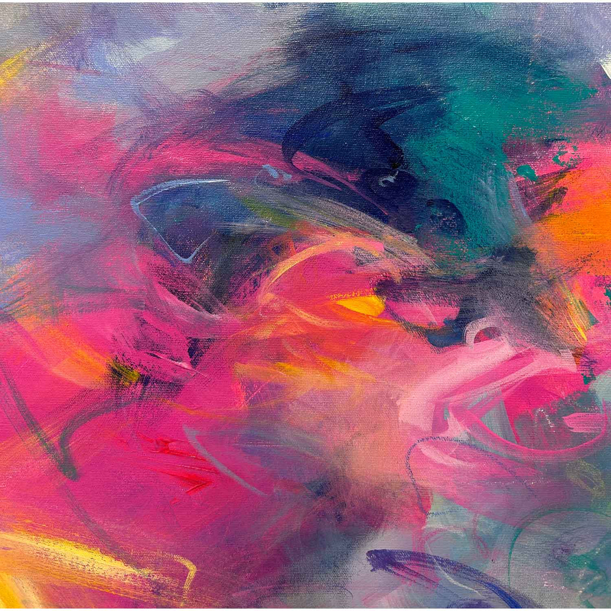 Catch the Sun 36" x 60" Detail View - Petroff Gallery - Painting