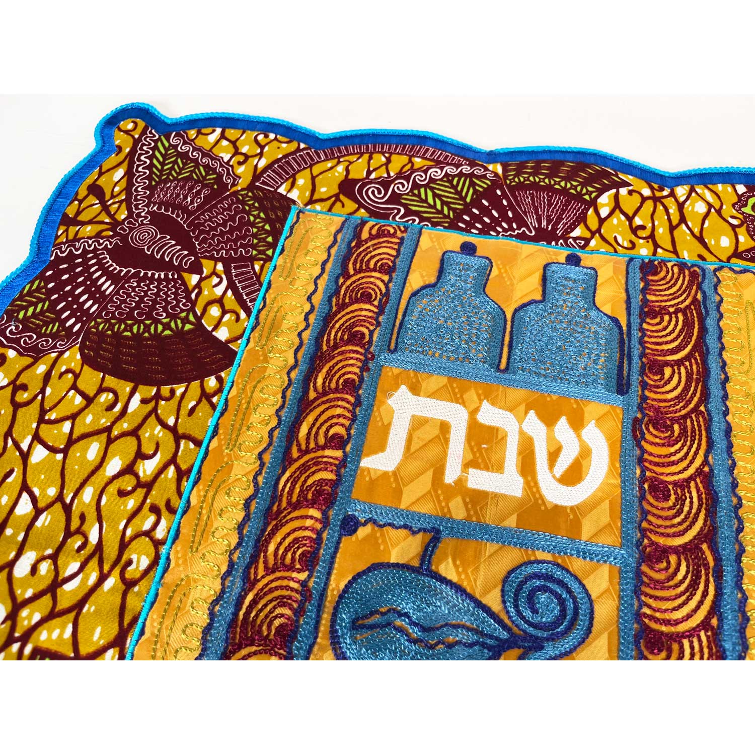 Challah Cover - Bottles - Petroff Gallery -  - House of Israel - Challah Cover Bottles, 16.5" x 22"