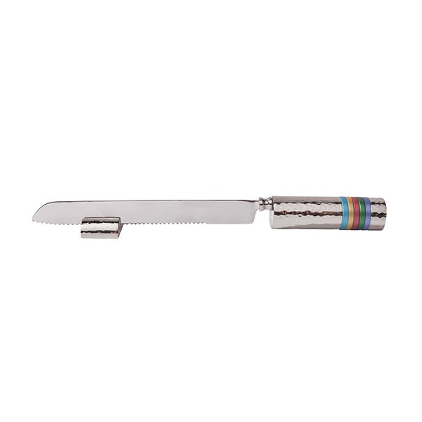 Challah Knife Multicolour Rings - Petroff Gallery - Judaica