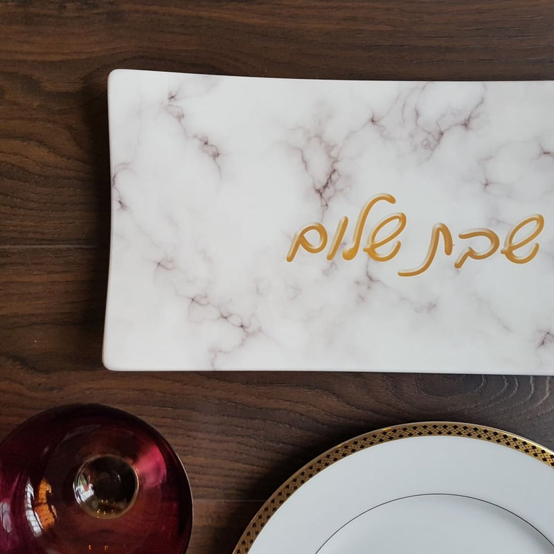 Challah Tray - Marble - Petroff Gallery