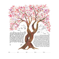 Cherry Blossoms Pink - Petroff Gallery - Ketubah