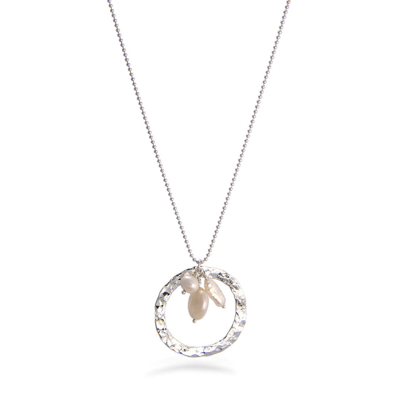 Circle Cluster Necklace - Petroff Gallery -  - Gill Birol - Long Circle Cluster Necklace