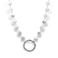 Circle White Coin Pearls Necklace - Petroff Gallery - Jewellery