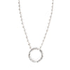 Circle with Small White Pearls Necklace - Petroff Gallery - Jewellery