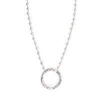 Circle with Small White Pearls Necklace - Petroff Gallery - Jewellery