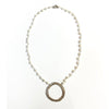 Circle with Small White Pearls Necklace - Petroff Gallery