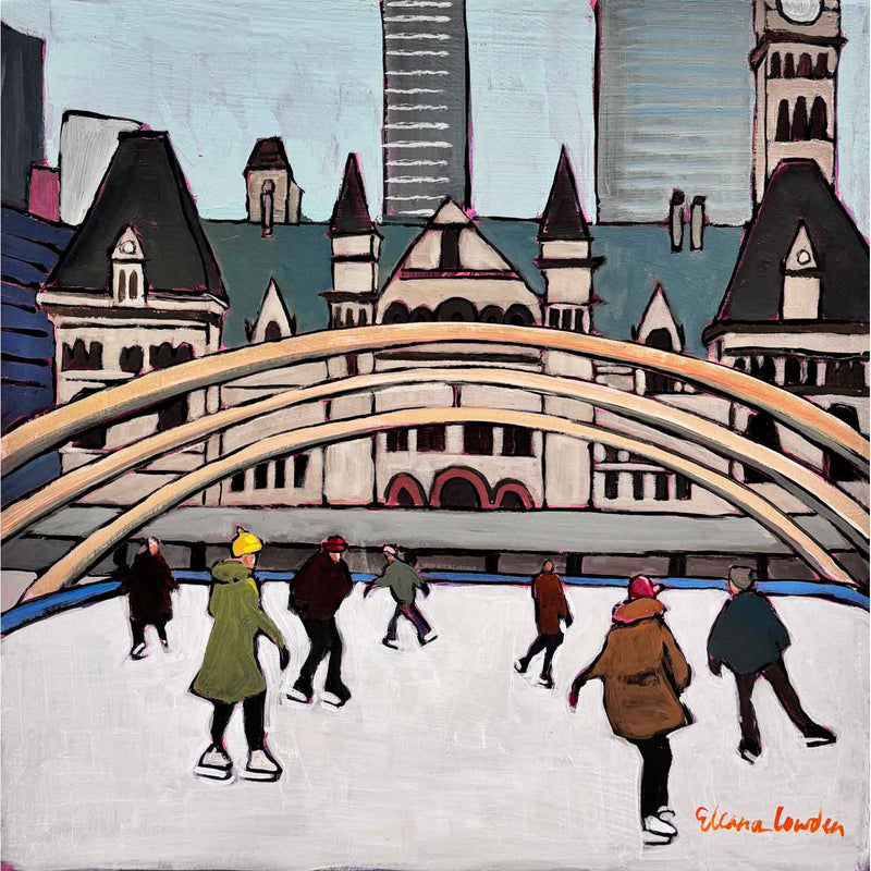 City Skate 12" x 12" - Petroff Gallery - Paintings