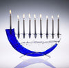 Cobalt Shofar Menorah - Petroff Gallery -  - Joel & Candace Bless - Menorah