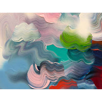 Creative Energy 36" x 36" Detail View - Petroff Gallery - Painting
