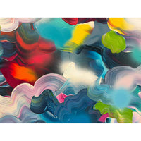 Creative Energy 36" x 36" Detail View - Petroff Gallery - Painting