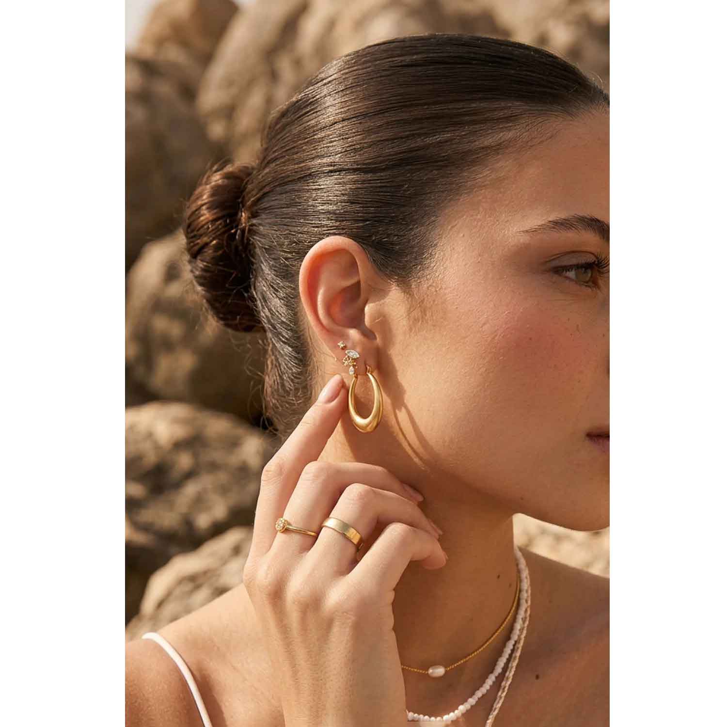Cruise Earrings Gold - Petroff Gallery - Jewellery