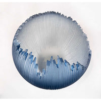 Steel Blue Orb 11" - Petroff Gallery - Glass Art