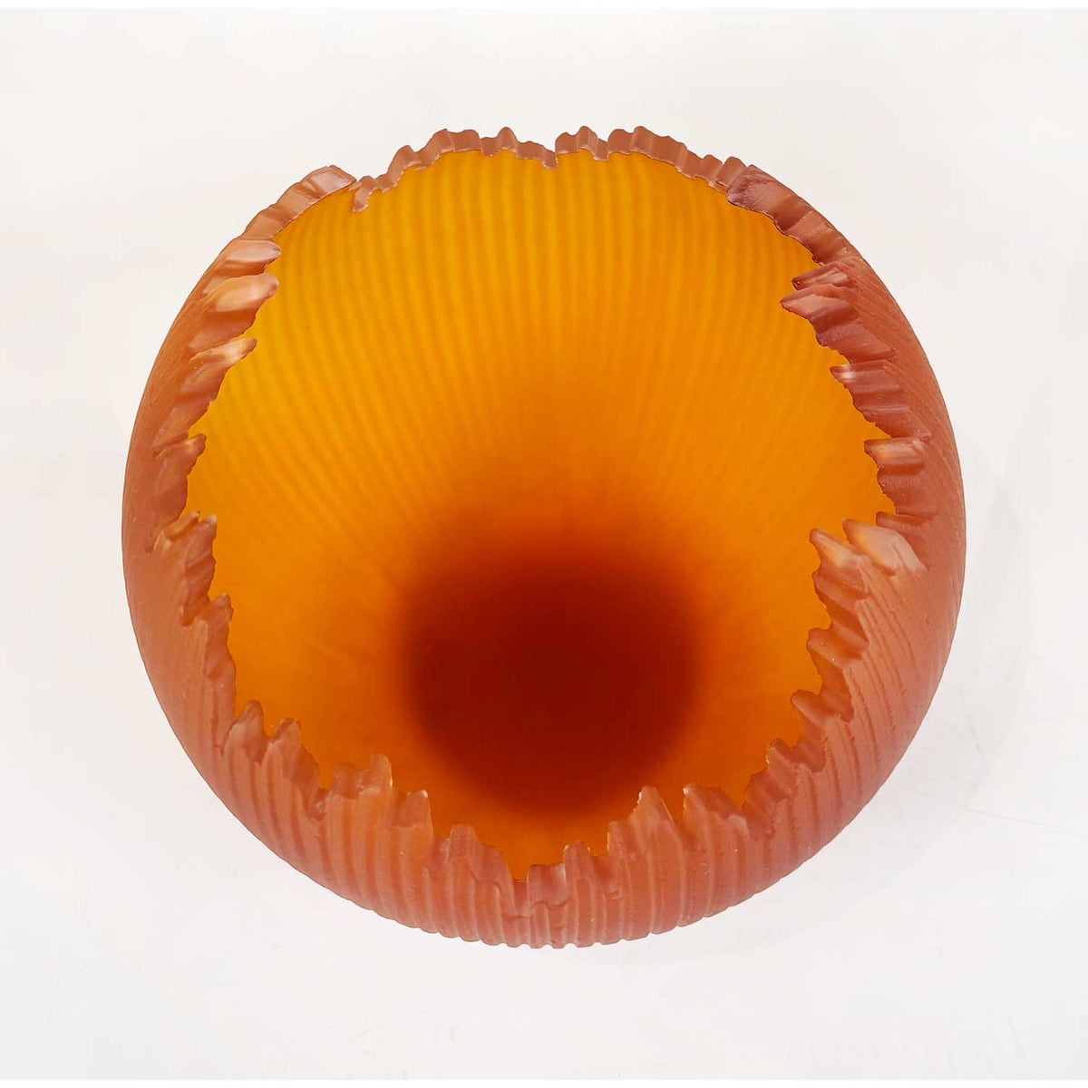 Tangerine Orb 7.25" - Petroff Gallery - Glass Art