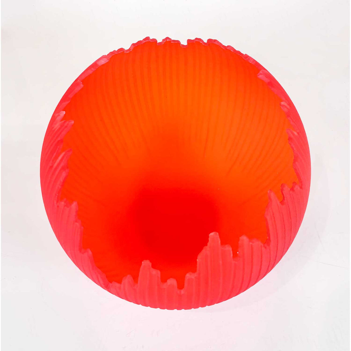 Cherry Orange Orb 7" - Petroff Gallery - Glass Art