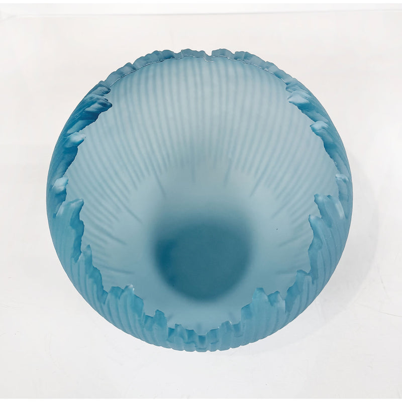 Aqua Blue Orb 7.25" - Petroff Gallery - Glass Art