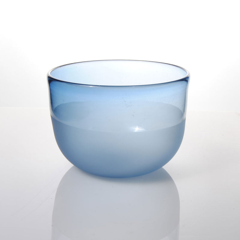 Half Matte bowl Steel Blue - Petroff Gallery - Glass Art