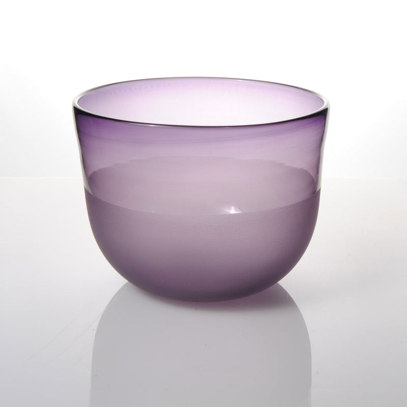 Half Matte Bowl Violet - Petroff Gallery - Glass Art