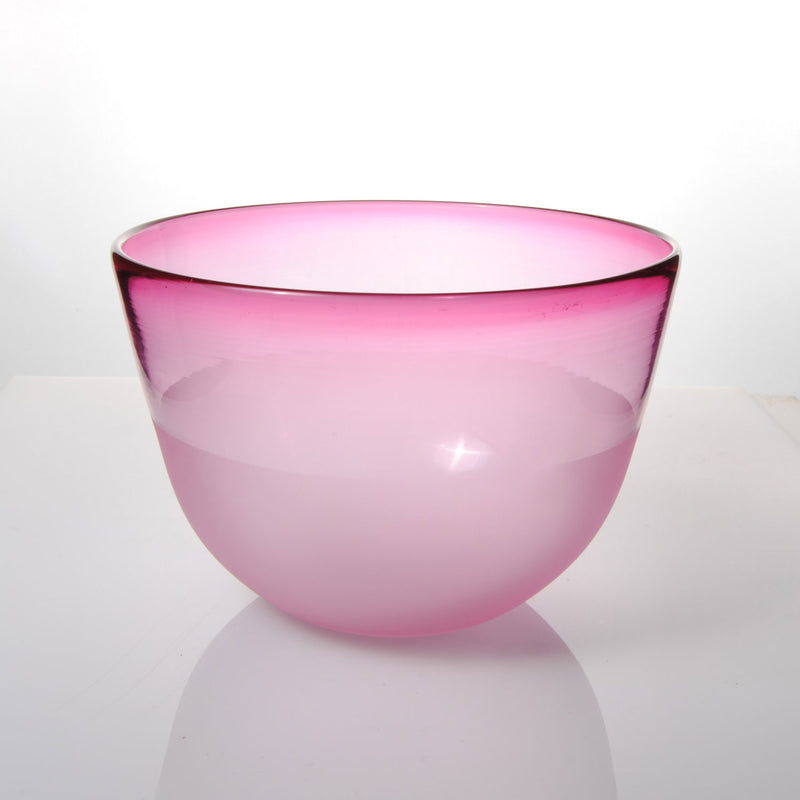 Half Matte Bowl Ruby - Petroff Gallery - Glass Art