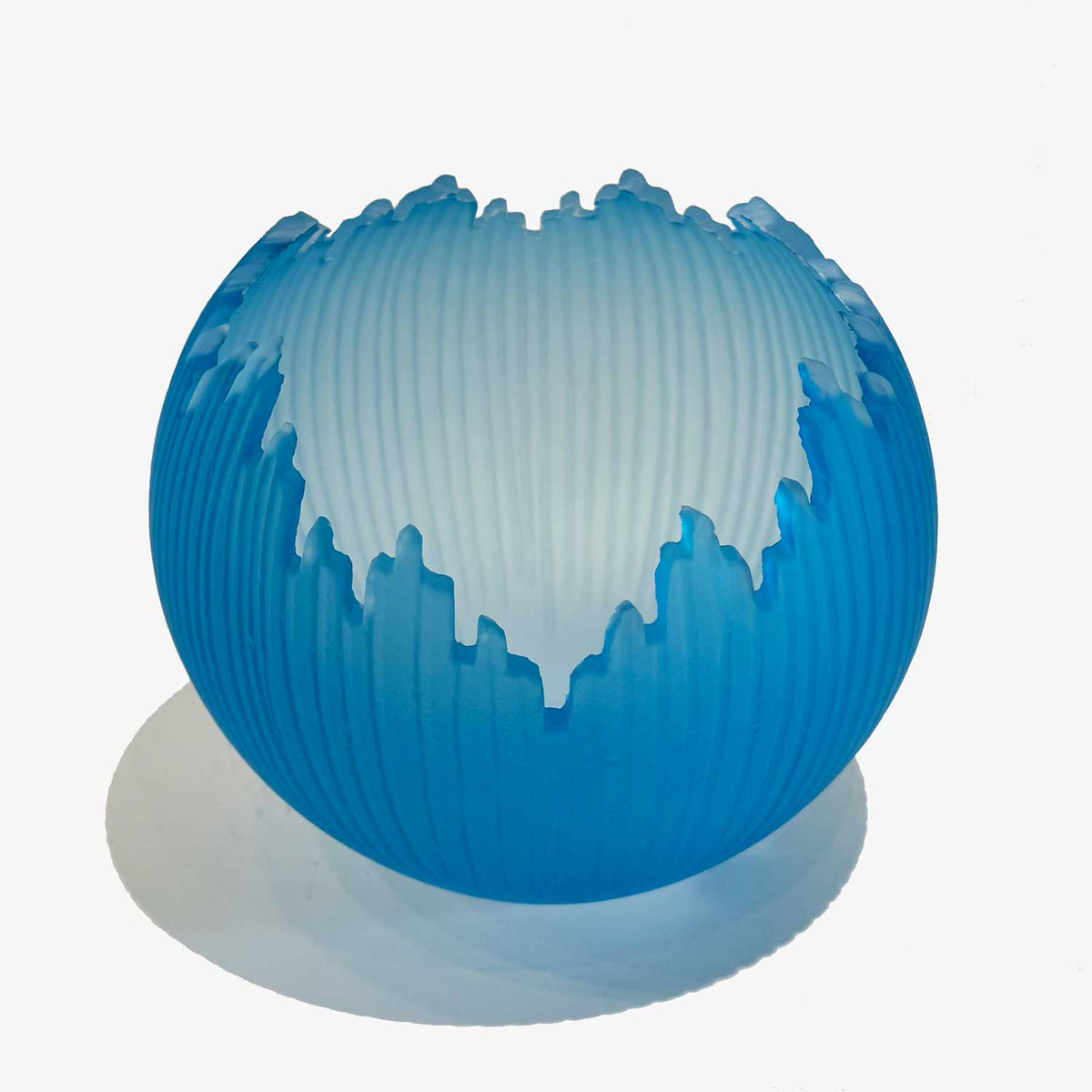 Aqua Orb 8" - Petroff Gallery - Glass Art