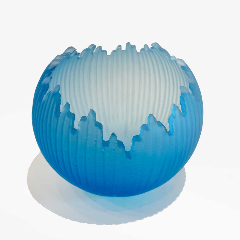 Aqua Orb 6.5" - Petroff Gallery - Glass Art