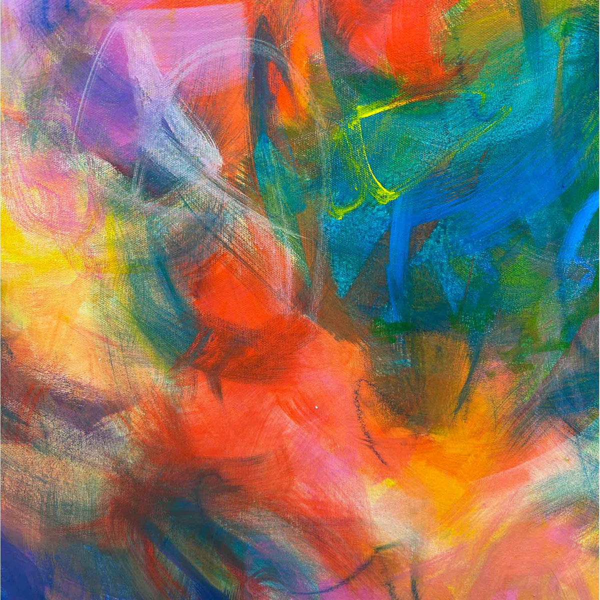 Dance At Sunset 40" x 60" Detail View - Petroff Gallery - Painting