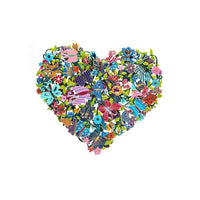 Double Metal Cutout Heart Butterflies - Petroff Gallery -  - 