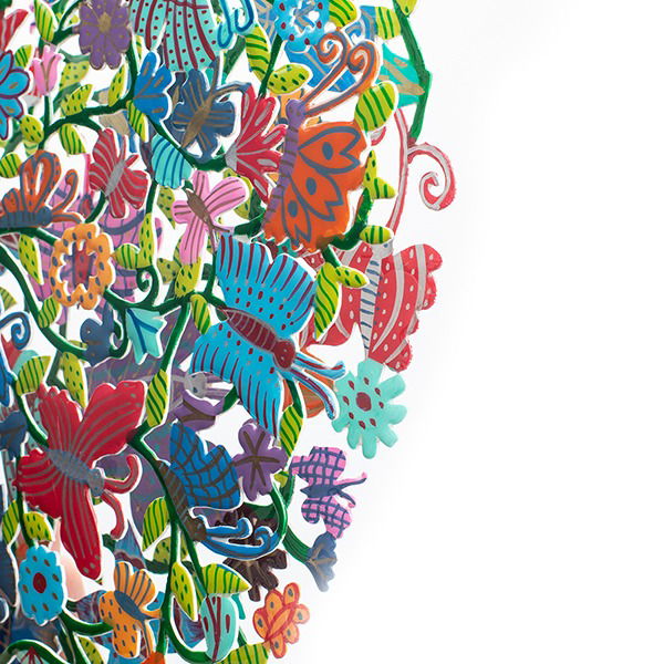 Double Metal Cutout Heart Butterflies - Petroff Gallery -  - 
