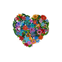 Double Metal Cutout Heart Flowers - Petroff Gallery -  - Yair Emanuel - Double Metal Cutout Heart Flowers