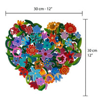Double Metal Cutout Heart Flowers - Petroff Gallery -  - Yair Emanuel - Double Metal Cutout Heart Flowers