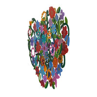 Double Metal Cutout Heart Flowers - Petroff Gallery -  - Yair Emanuel - Double Metal Cutout Heart Flowers
