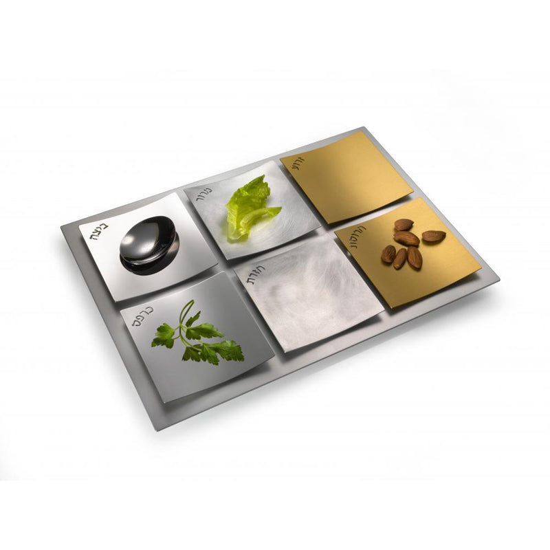 Dune Mixed Metal Seder Plate - Petroff Gallery