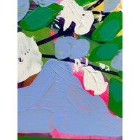 White Magnolia in Bloom 30" x 30" (Detail) - Petroff Gallery