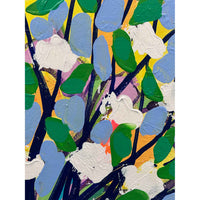 White Magnolia in Bloom 30" x 30" (Detail) - Petroff Gallery