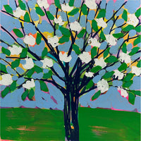 White Magnolia in Bloom 30" x 30"- Petroff Gallery