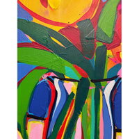 Three Vases with Tulips 36" x 48" (Detail) - Petroff Gallery- Panting