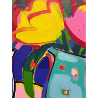 Three Vases with Tulips 36" x 48" (Detail) - Petroff Gallery- Panting