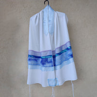 Purple Glitter Viscose Tallit - PEtroff Gallery - Judaica 