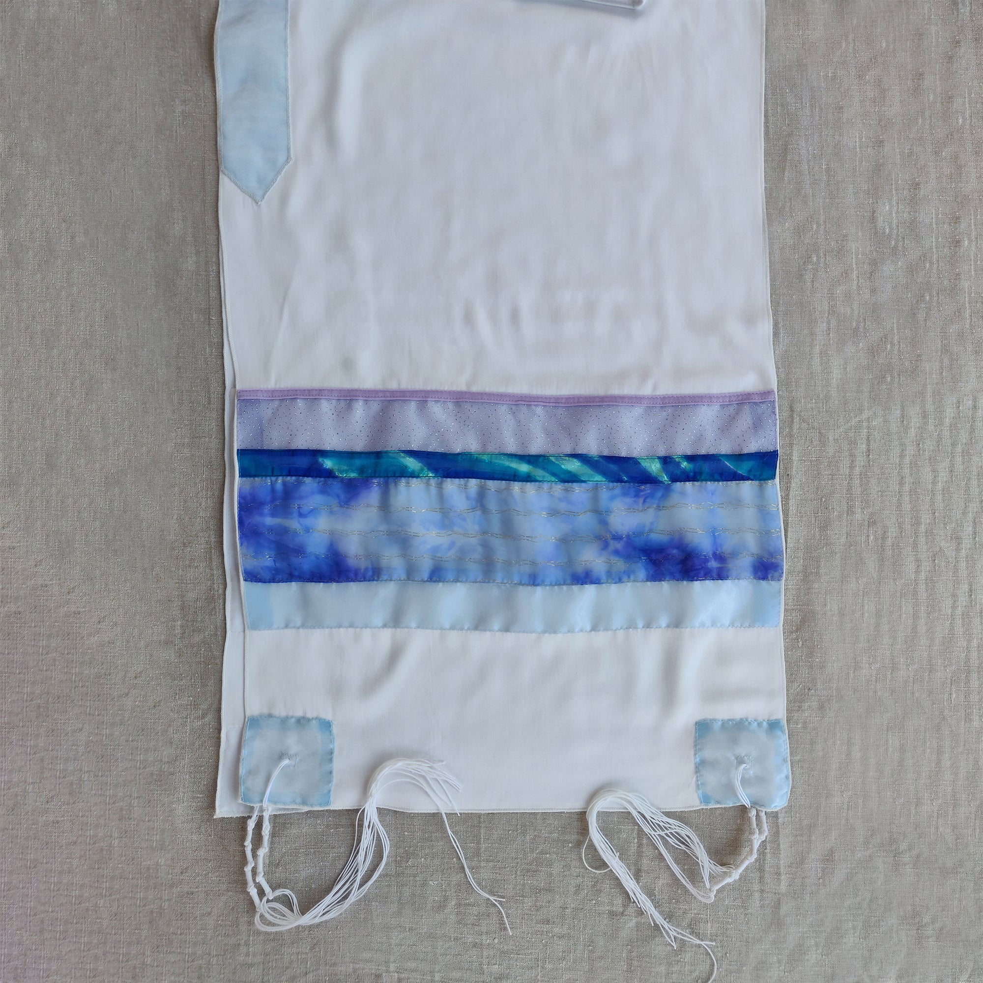 Purple Glitter Viscose Tallit - PEtroff Gallery - Judaica 